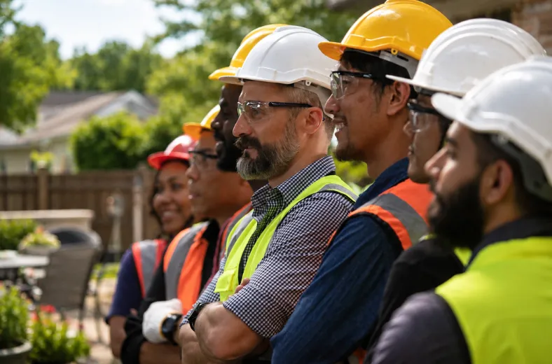 Construction team focused on future building projects in Los Angeles