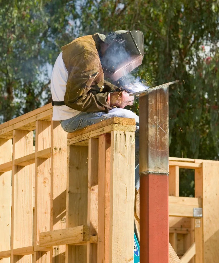 Structural welding work for a Los Angeles home construction and remodeling project