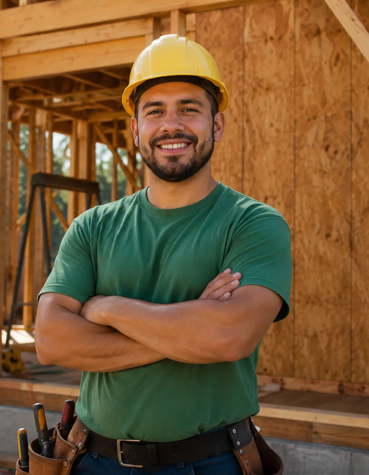 Construction worker ready to answer Los Angeles remodeling and contractor questions